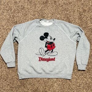 Disneyland Retro Grey Mickey Mouse Sweatshirt XL
